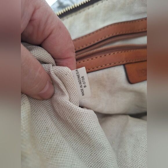 Michael Kors brown leather logo tote bag. - Picture 8 of 10